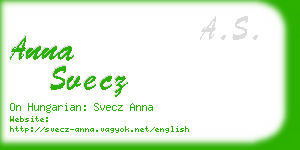 anna svecz business card